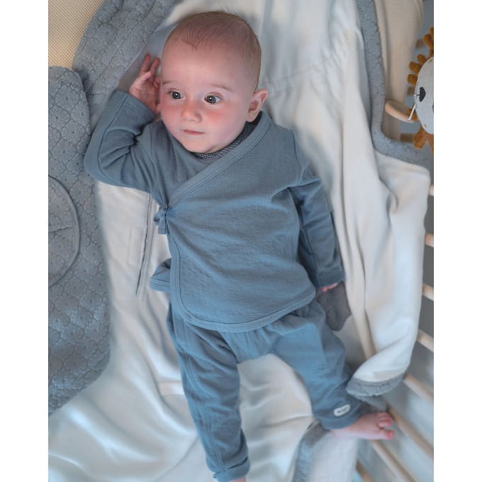 Babybroekjes jongen - Maat 62 - Blauw - Hydrofiel - Elastische taille