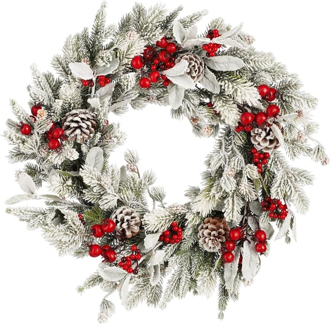 Belfort wreath green - h11xd50cm