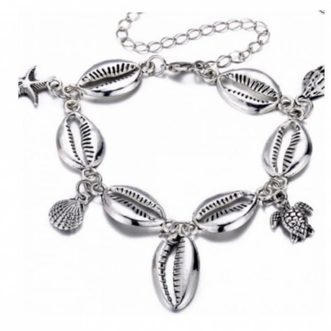 Enkelketting- Zee- Metaal 21 cm - Charme Bijoux