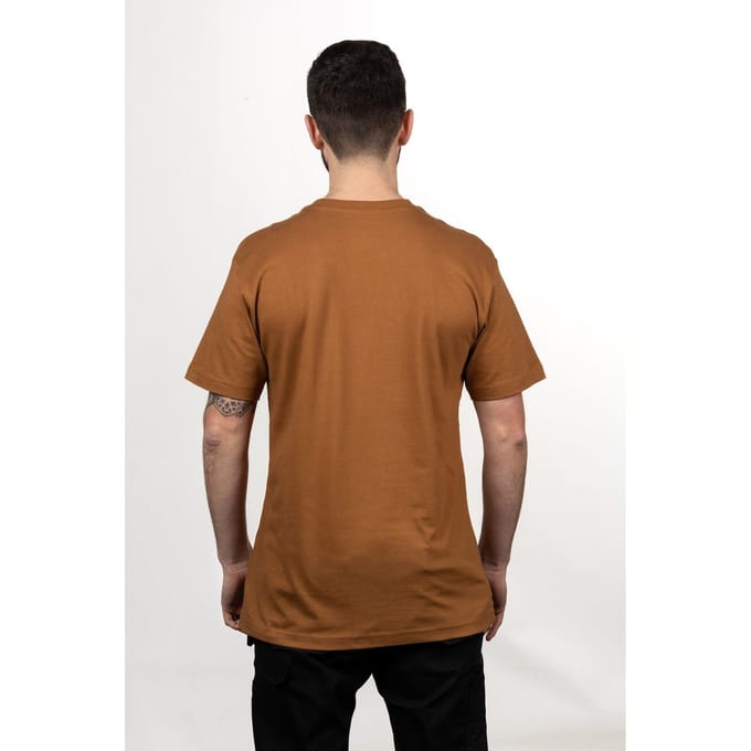 Caterpillar Merkenlogo Katoenen Heren Bronze T-Shirt