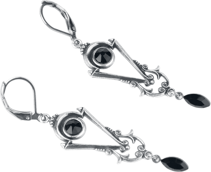 Krikor - Gothic Oorbel - Barockträume - voor Vrouwen - zilverkleurig