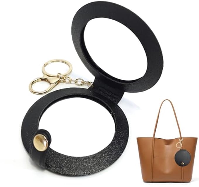 Handtas Make-upspiegel 8 cm met Sleutelhanger - Elegant en Draagbaar