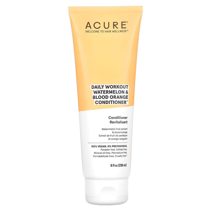 ACURE, Après-shampoing d'entraînement quotidien à la pastèque et à l'orange sanguine, 237 ml (236,5 ml) beige