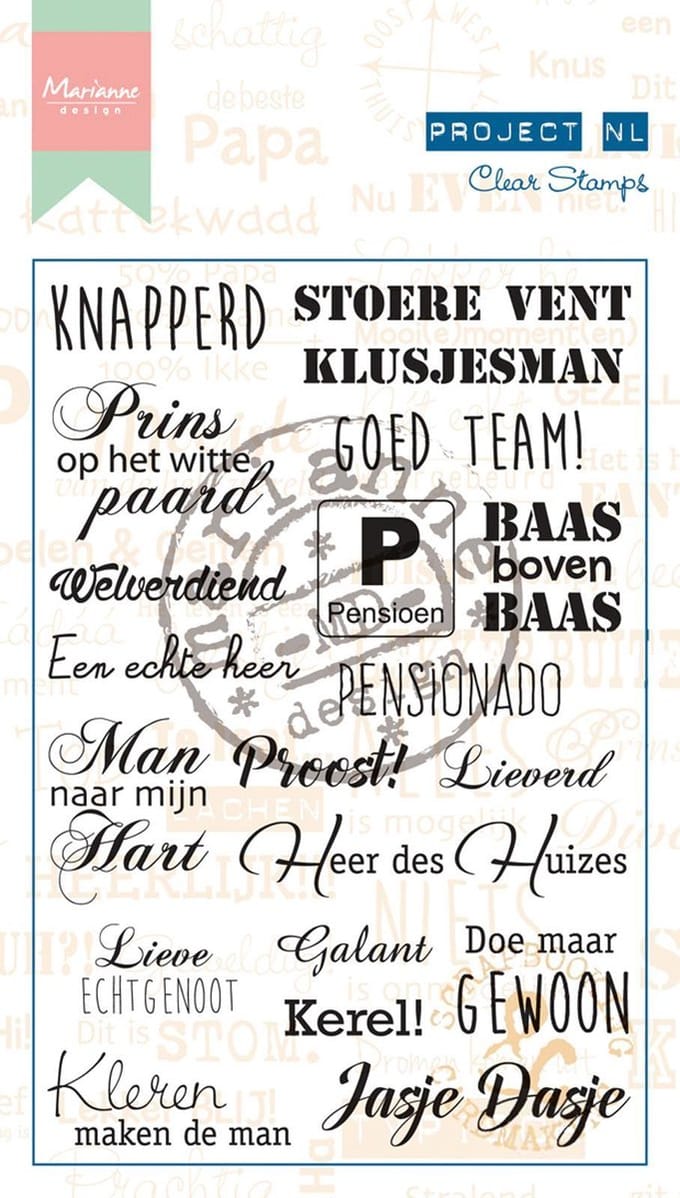 Marianne Design Stempel Project Nederlands  - Heren (Nederlands)