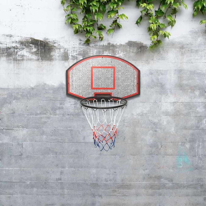 vidaXL - Basketbalbord - 71x45x2 - cm - polyetheen - zwart