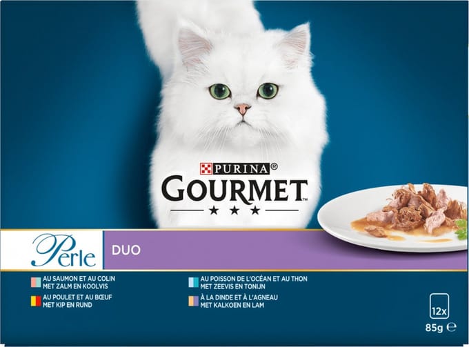 Gourmet Perle - Duo van vis & vlees - 12x85g