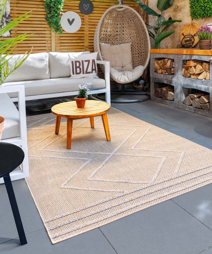 Buitenkleed bohemian - Retreat beige 140x200
