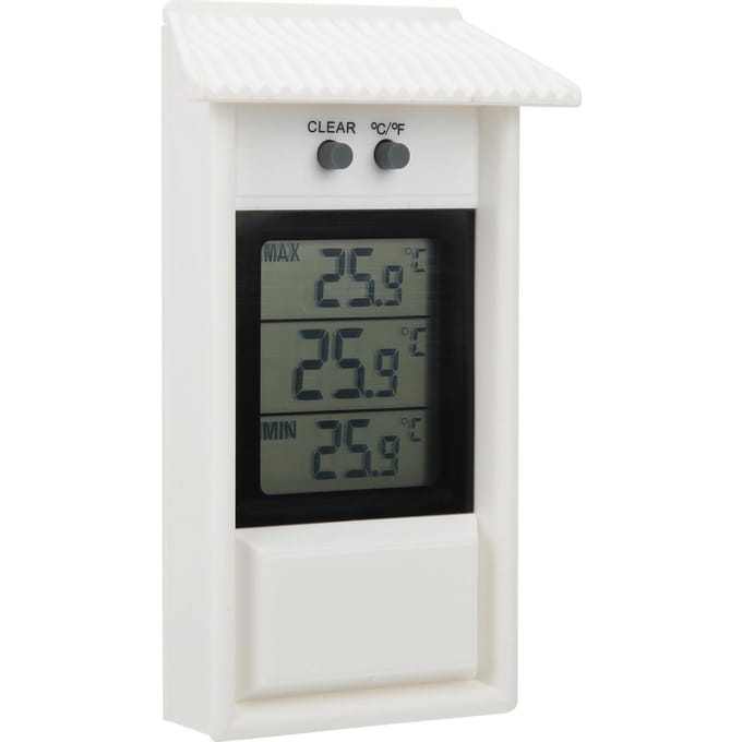Thermomètre numérique extérieur jardin étanche thermomètre blanc jauge de température avec crochet gray