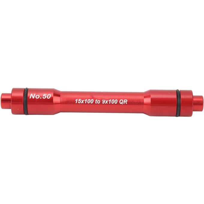Steekasnaaf 15x100mm naar 9x100mm Aluminiumlegering Compacte Fietsaanhanger Steekasadapter Rood red