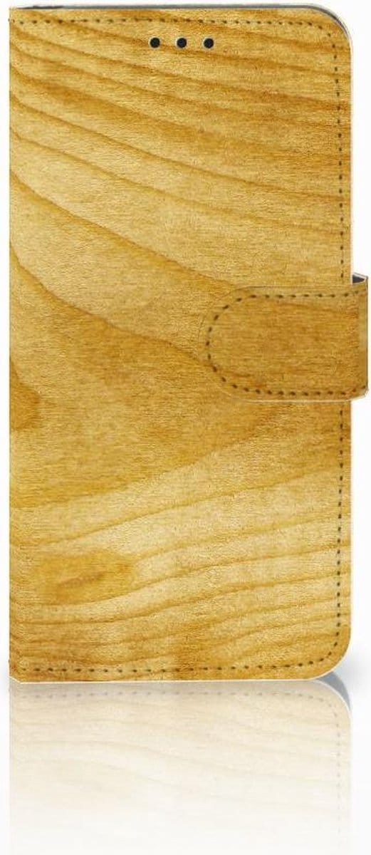 Huawei P30 Lite (2020) Book Style Case Licht Hout