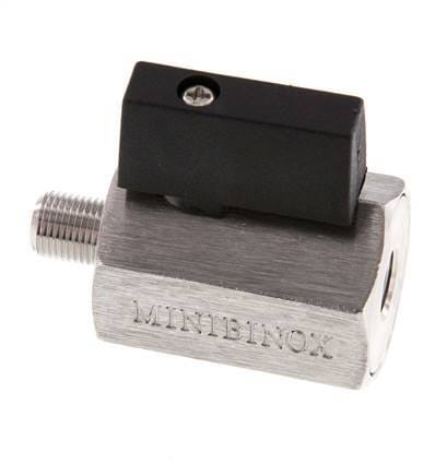 Buiten x Binnendraad G 1/8 inch 2-Weg Rvs Mini-Kogelkraan 25 Bar - BL2SH-MM-MF-018