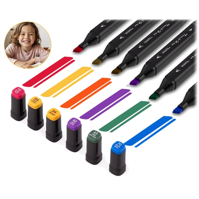 Alcoholmarkers met zakje 120 stuks Nukido NK-913