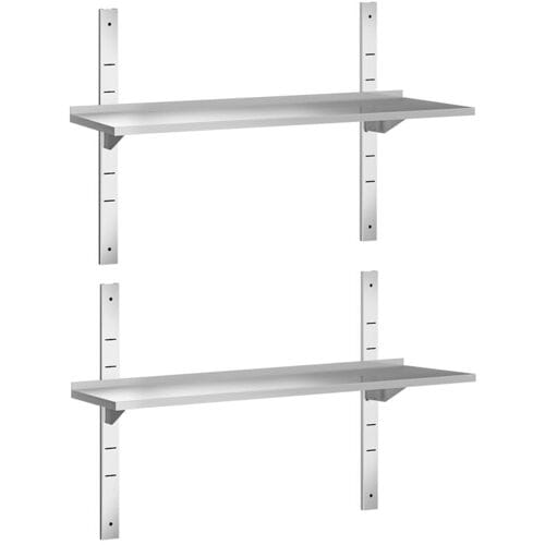GGM Gastro Dubbele RVS wandschap PREMIUM - 1400x300mm zilver