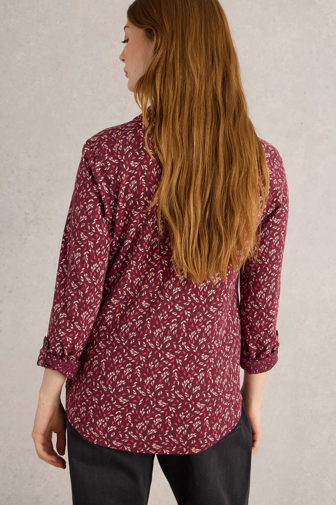 White Stuff Annie Jersey Shirt Plum Multi Taglia: 10 | Magliette intime Outlet | Donna | Magenta