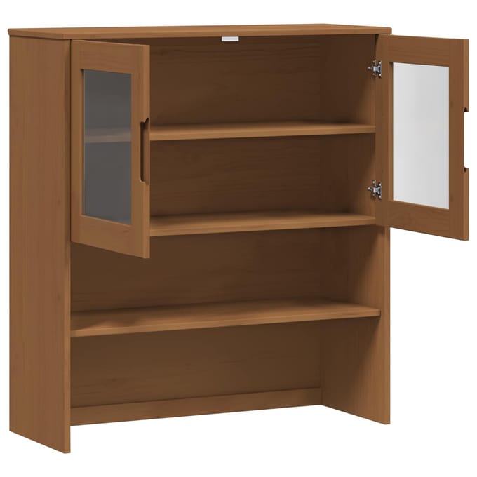vidaXL - Hutch - MOLDE - Karamel - 90 - x - 35 - x - 100 - cm - Massief - grenenhout