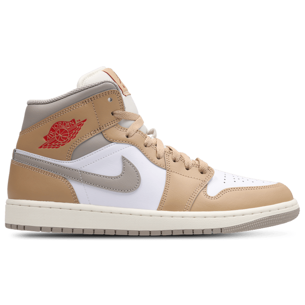 Jordan Aj1 Mid Sneakers Heren - Bruin - Maat 41 - Leer, Synthetisch