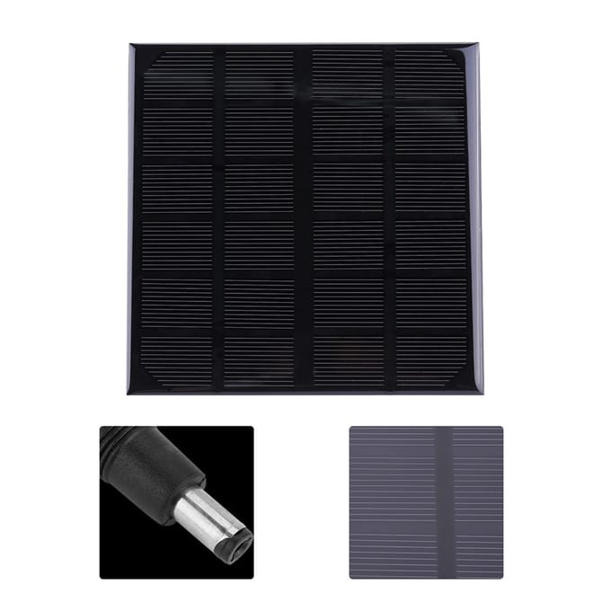 DC Uitgang 3W 6V Monokristallijn Silicium Zonnepaneel Module Batterij Lamp Oplader Voeding black