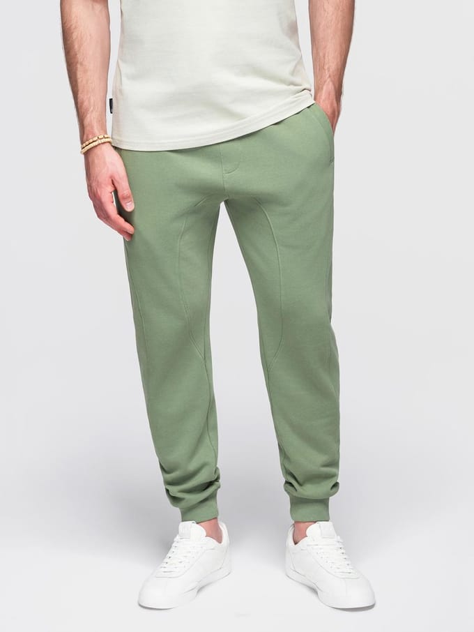 OMBRE Broek - Regular Fit - Katoen - Effen Groen S