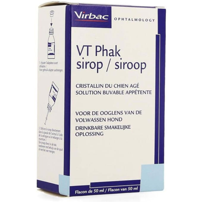 Virbac Vt Phak Siroop Ooglens Hond Drinkbare Oplossing 50ml