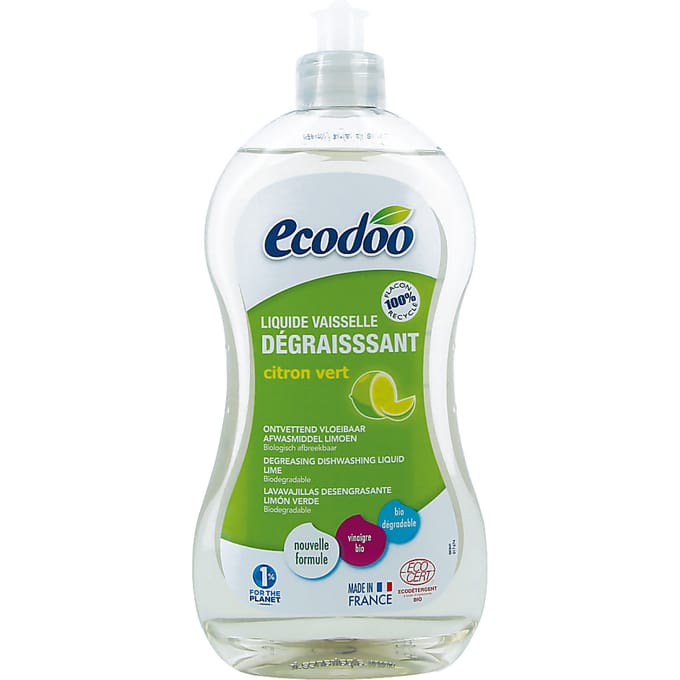 Ecodoo Afwasmiddel vloeibaar ontvettend limoen eco 500 Milliliter