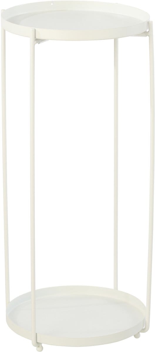 J-Line bijzettafel Rond - ijzer - wit - small