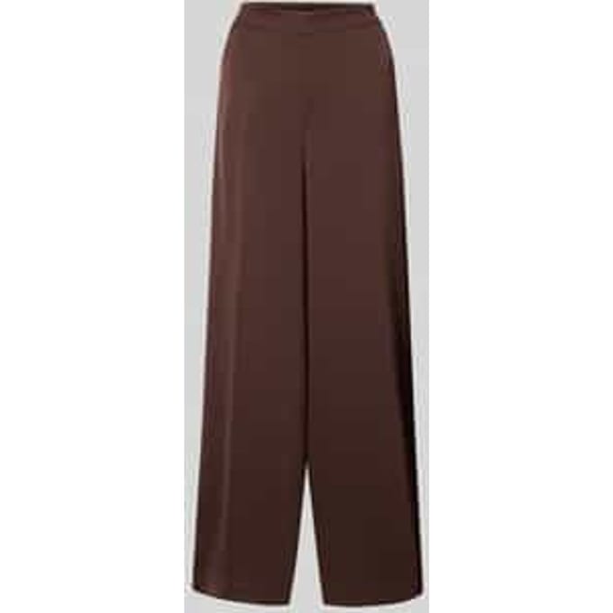 wide fit stoffen broek van satijn