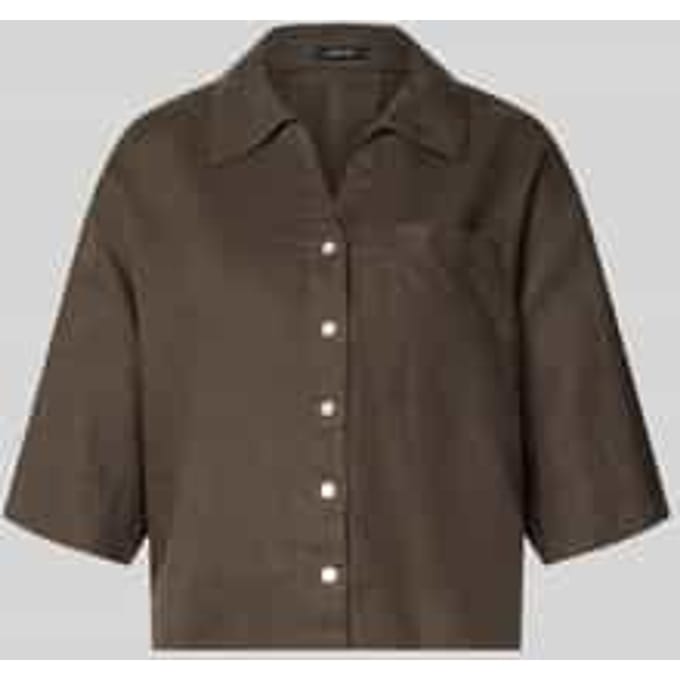 regular fit linnen blouse met borstzak model 'Flippa'