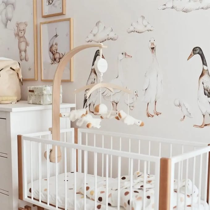 Stickers voor baby's Dekornik White Ducks Return To Innocence