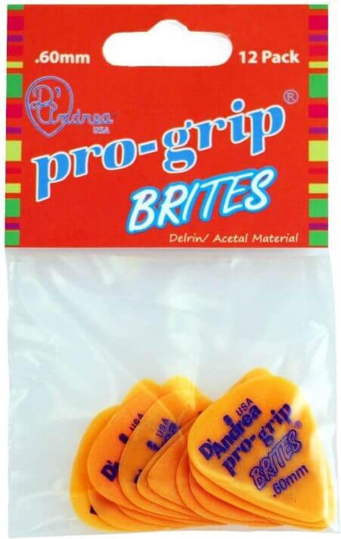 D'Andrea - Pro-Grip Brites - plectrum - 0.60 mm - 12-pack