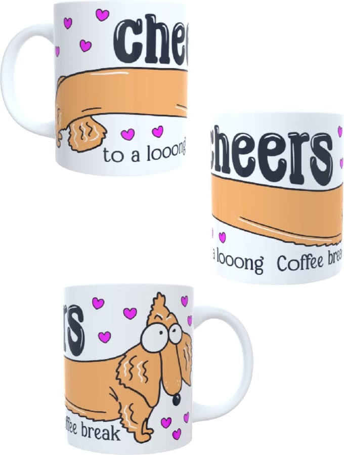 koffie - thee mok - beker cheers to a loong coffee break afbeelding