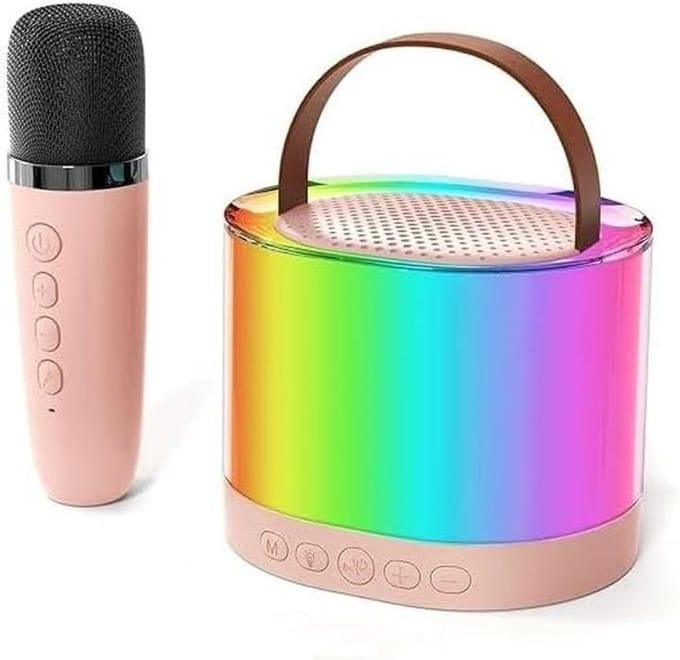 Karaoke Machine Kinderen - Zing Microfoon - Feest Entertainment - Draadloos Bluetooth Geluid - Draagbaar Lichtgewicht - Meerkleurig