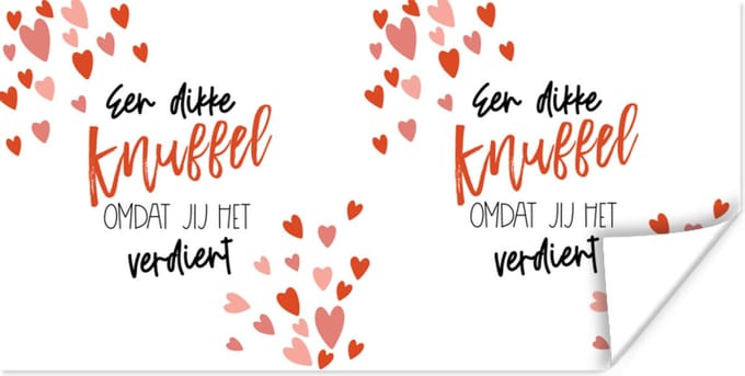 Poster Beterschap - Quotes - Rood - 40x20 cm