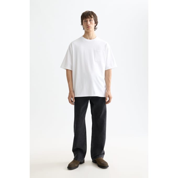 Scotch & Soda Core - 3 Crosses Loose Fit Pocket T-shirt White Größe: M | Basic T-Shirts Outlet | Herren | Weiß