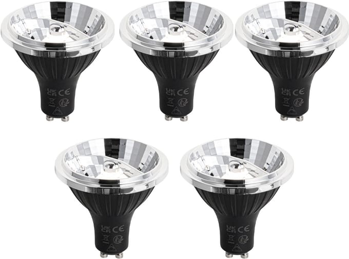 LUEDD Set van 5 GU10 3-staps dimbaar LED lamp 70mm 6.5W 600 lm 4000K