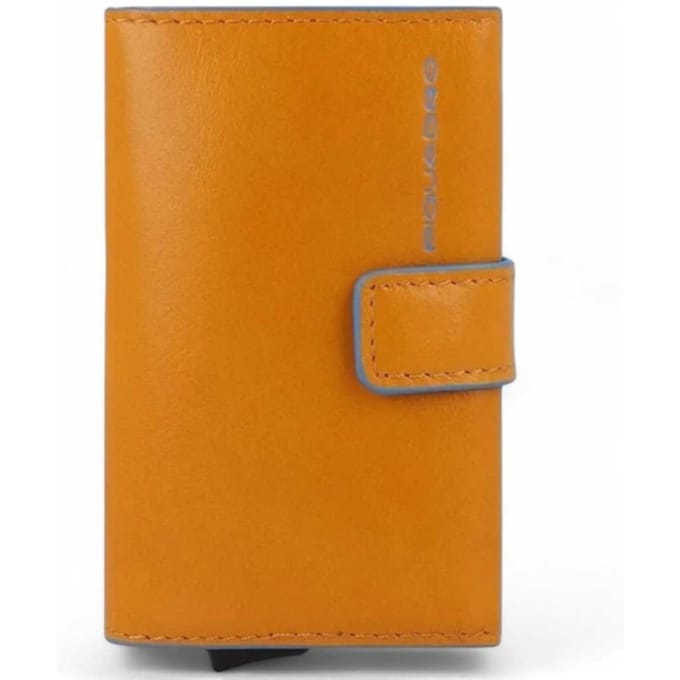 Piquadro Blue Square Unisex geel lederen kaart houder - PP5649B2BLR-G