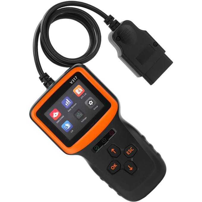V317 V1.5 OBD2 Scanner DC9?16V ABS Scherm Display Foutcode Lezer Analyzer Gereedschap voor Voertuigen black