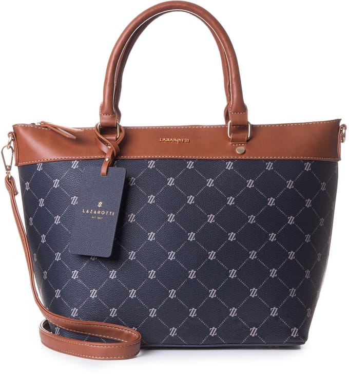 Lazarotti Handtas Schoudertas Palermo Handbag Blue Donkerblauw