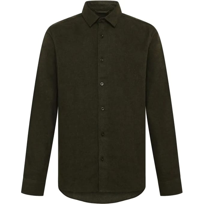Flanellen overhemd met lange mouwen KnowledgeCotton Apparel Dune