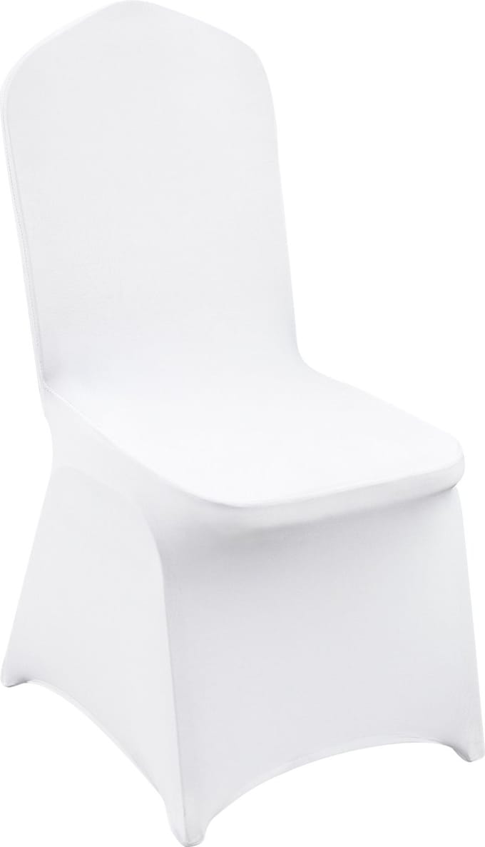 VEVOR 100 Stuks Spandex Stretch Stoelhoezen Wit voor Bruiloft Feestbanket Decoratie