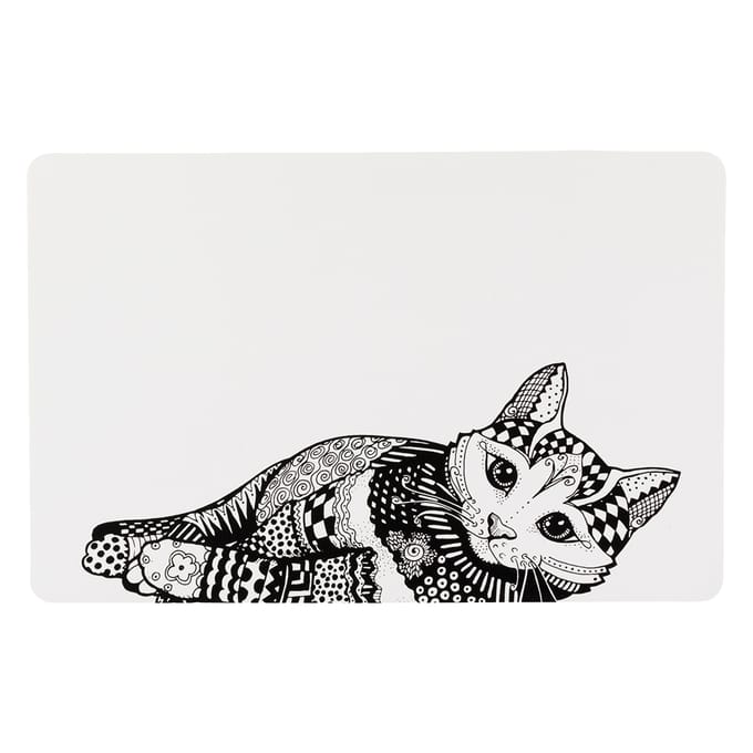 - L 44 × B 28 cm - Trixie Voerbakplacemat Kat