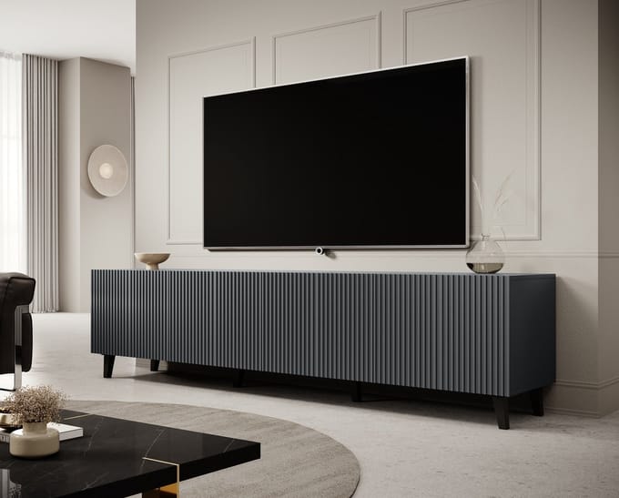 Meubella - TV-Meubel Vintar - Antraciet - 200 cm