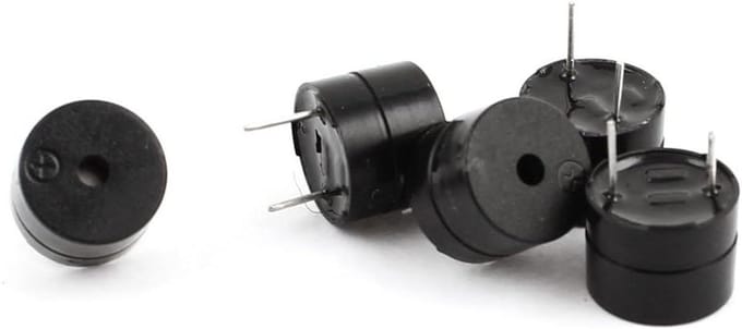 Elektronische Buzzer - Alarmzoemer Pieper - Waarschuwing Geluid - 2 Terminal - 10 g - Zwart