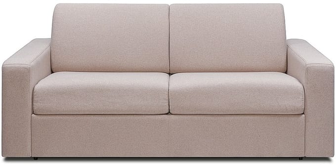 Vente-unique 3-zits-slaapbank van beige stof COGLIO