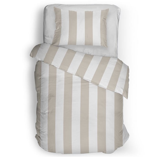 Snoozing Kristy Dekbedovertrek - Eenpersoons - 140x200/220 cm - Beige