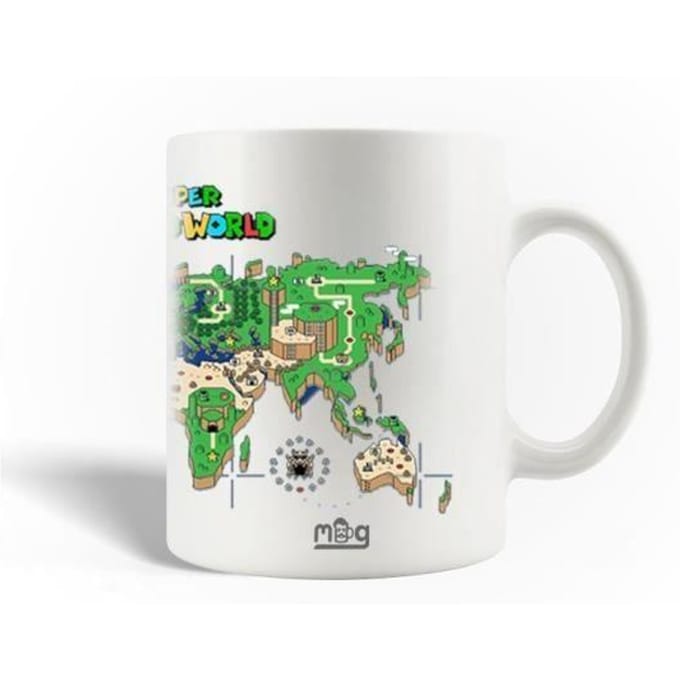 Keramische Mok - Super Mario - 30cl - Wit - Vaatwasmachinebestendig - Rond