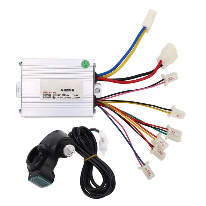 Motorcontroller Kit 350W Snelle Warmteafvoer Laagspanningsbeveiliging Elektrische Fiets Gashandvat white