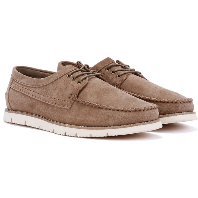 Ben Sherman Soho Heren Grijze Suède Veterschoenen