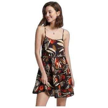 Superdry Vintage Mini Beach Cami Mouwloze Jurk Zwart S Vrouw
