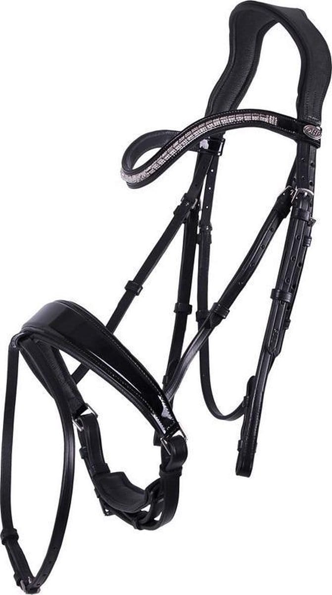 QHP Hoofdstel Sita Zwart - Pony