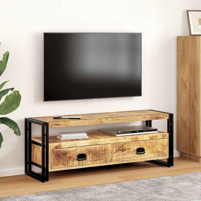 vidaXL - Tv-meubel - 120x35x45 - cm - massief - mangohout